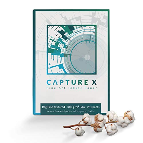 CAPTURE X Rag Fine textured, 310g/m², A4, 25 Blatt Box - edle Struktur -...