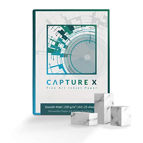 CAPTURE X Smooth Matt, 230g/m², A4, 25 Blatt Box - reinweiß, glatt - Fine...