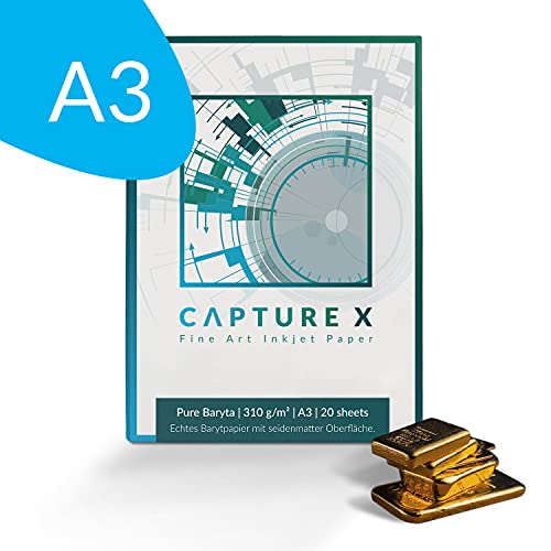 CAPTURE X Pure Baryta, 310g/m², A3, 20 Blatt Box - echtes Barytpapier -...