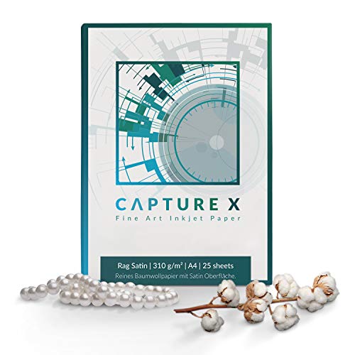 CAPTURE X Rag Satin, 310g/m², A4, 25 Blatt Box - Seidenglanz - 100%...