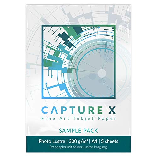 CAPTURE X Photo Lustre, 300g/m², A4, Sample Pack, 5 Blatt - elegante...