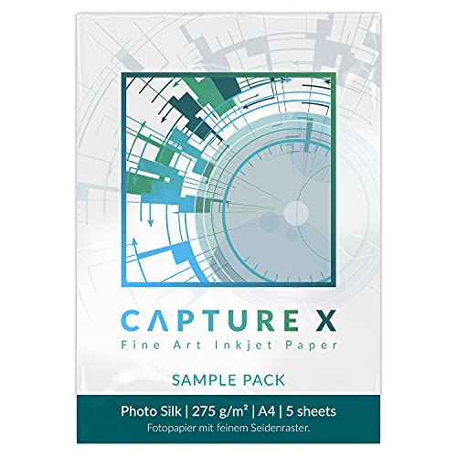 CAPTURE X Photo Silk, 275g/m², A4, Sample Pack, 5 Blatt - Seidenraster -...